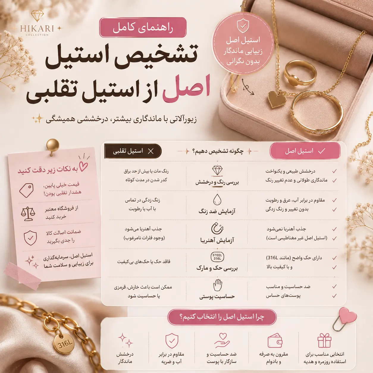 راهنمای کامل تشخیص استیل اصل از استیل تقلبی